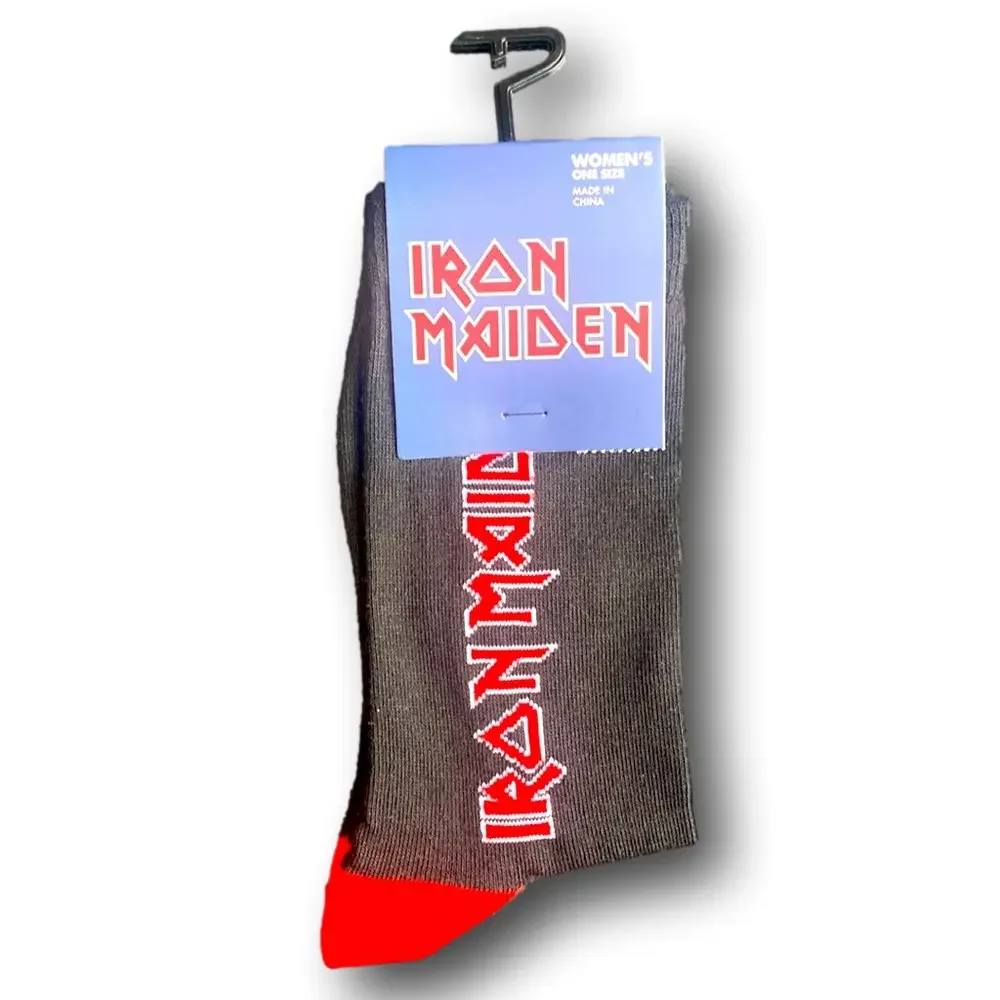 3/$20 Iron Maiden Funny Novelty Crew Socks - NWT